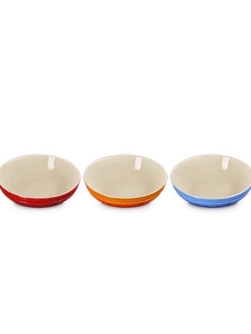 Le Creuset Stoneware Deep Round Dish in Red, Blue, Orange, White, Teal - Picture 4 of 11
